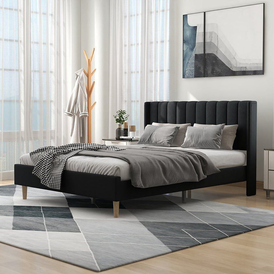 Exaltus King size Upholstered Bed Without Box Storage