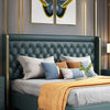 Arborley Upholstered Bed in Greyish Blue Colour With Box Storage