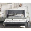Silhouette Upholstered Bed in grey Colour Without Box Storage