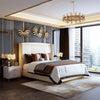 Celestial Upholstered Bed in White Colour With Box Storage