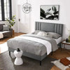 Seraphic Grey Upholstered Bed