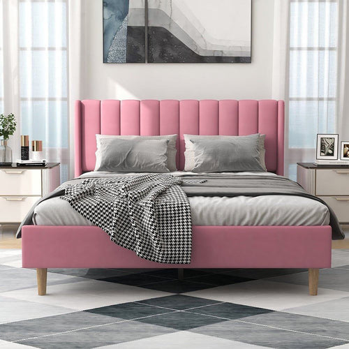 Exaltus King size Upholstered Bed Without Box Storage