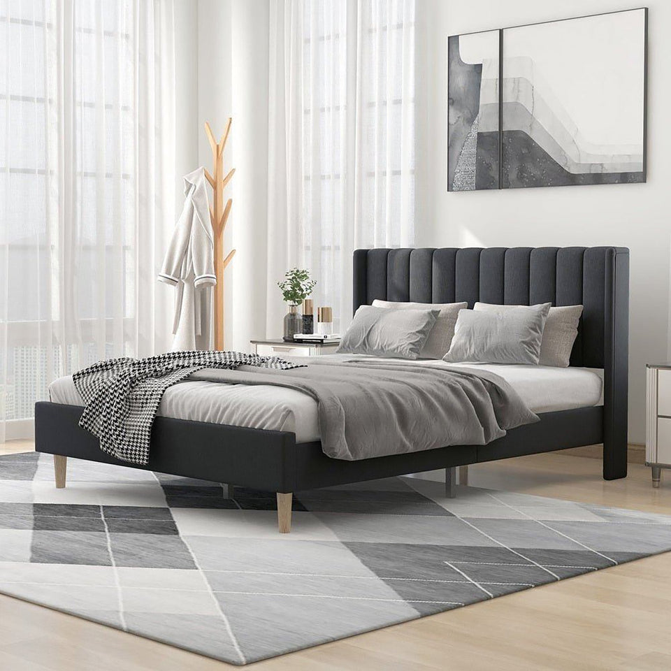 Exaltus King size Upholstered Bed Without Box Storage