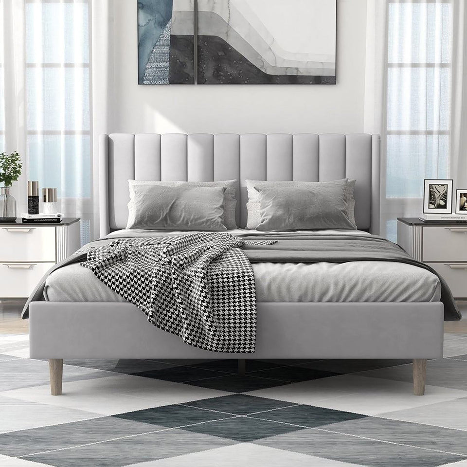 Exaltus King size Upholstered Bed Without Box Storage