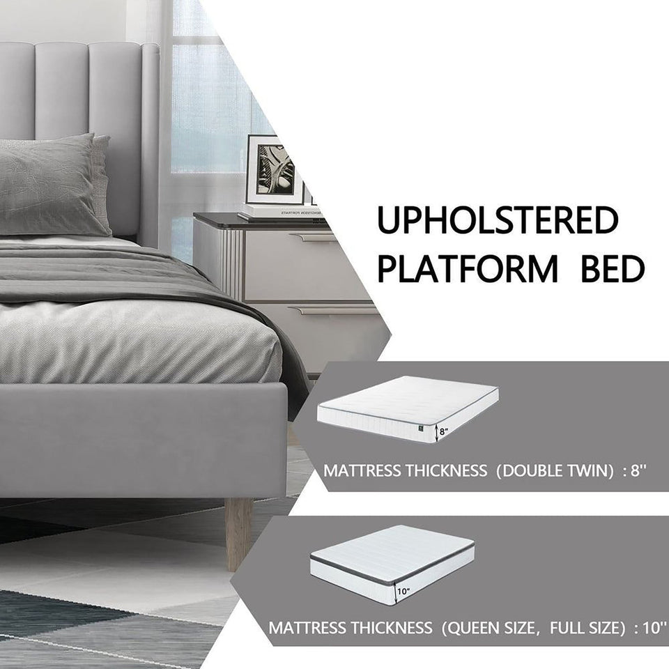 Exaltus King size Upholstered Bed Without Box Storage