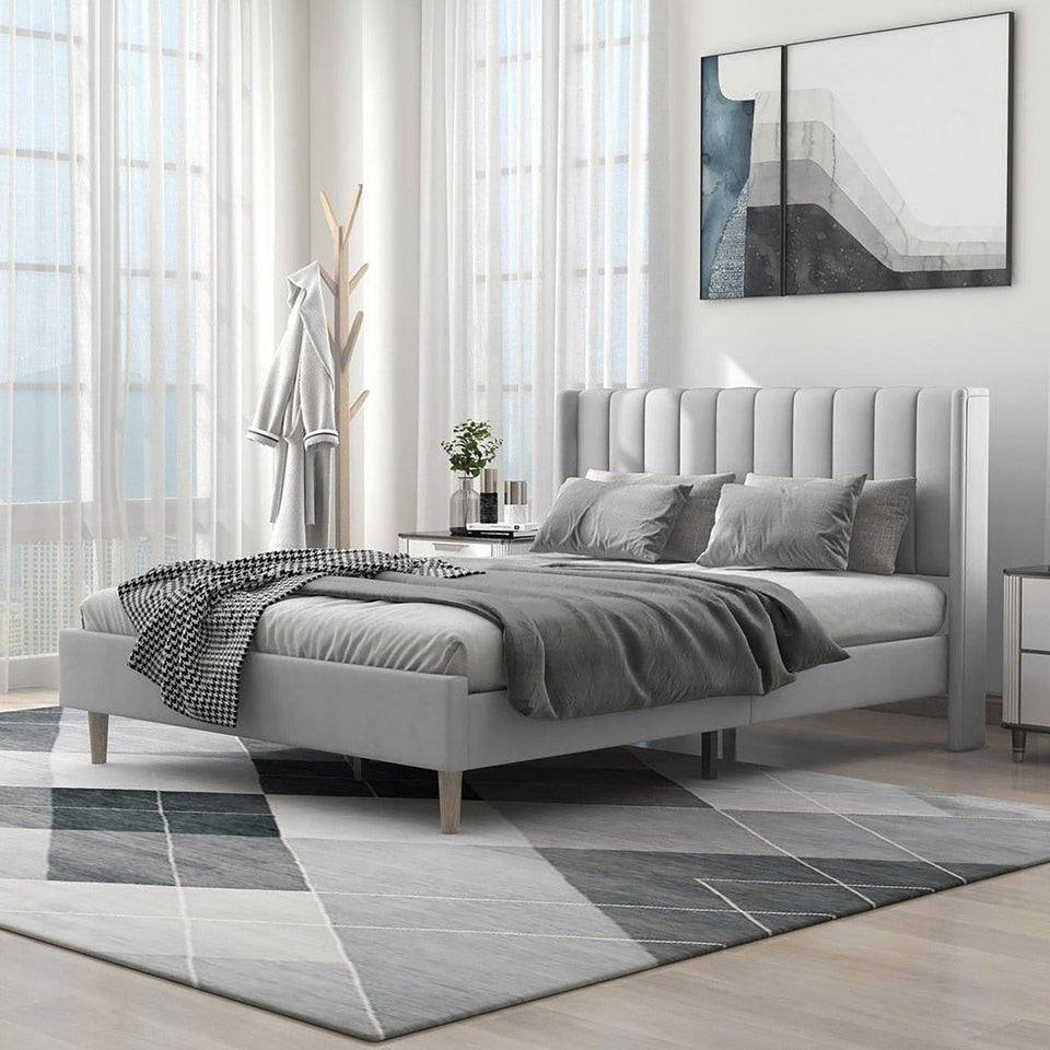 Exaltus King size Upholstered Bed Without Box Storage