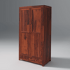 Pluto Sheesham Wood Wardrobe In Reddish Rosewood