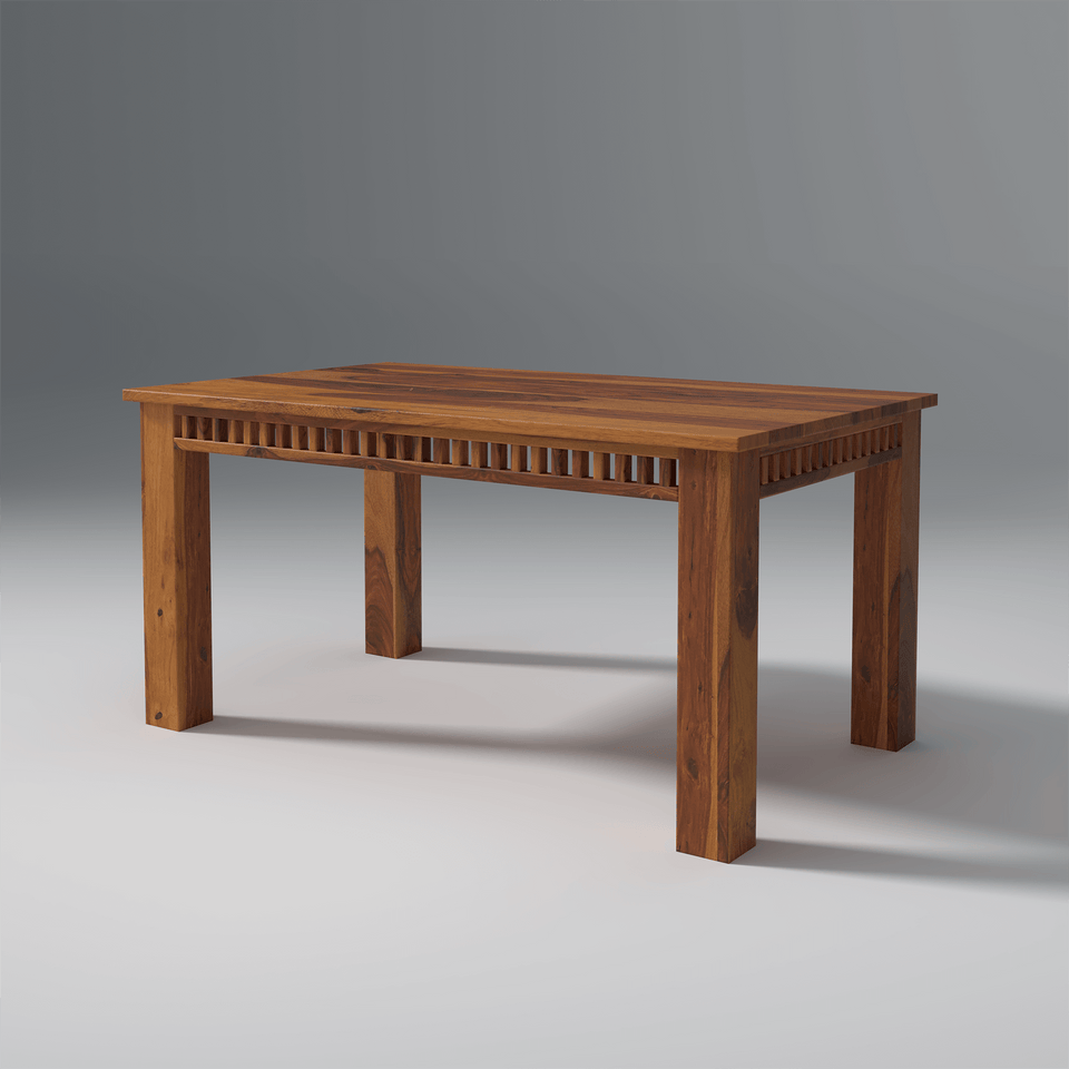 Axel Sheesham Wood Dining Table Set (6 seater) In Light Honey