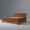 Alpha Sheesham Wood Bed With Box Storage in Light Honey colour