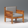 Trely Sheesham Wood Sofa Set In Light Honey