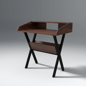 Ace Wooden & Iron Study Table Light Rosewood