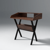 Ace Wooden & Iron Study Table Light Rosewood