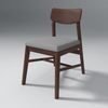 Ducasse Mango Wood Set of 2 Chair In Walnut Finish