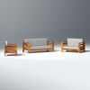 Eirini Elegance Sheesham Wood sofa In Light Honey Color