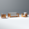 Eirini Elegance Sheesham Wood sofa In Light Honey Color