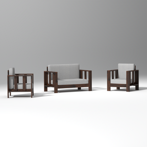 Tranquilcouch Sheesham Wood Sofa In Dark Walnut Color