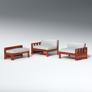 Eirini L Shape Sheesham Wood Sofa In Light Honey