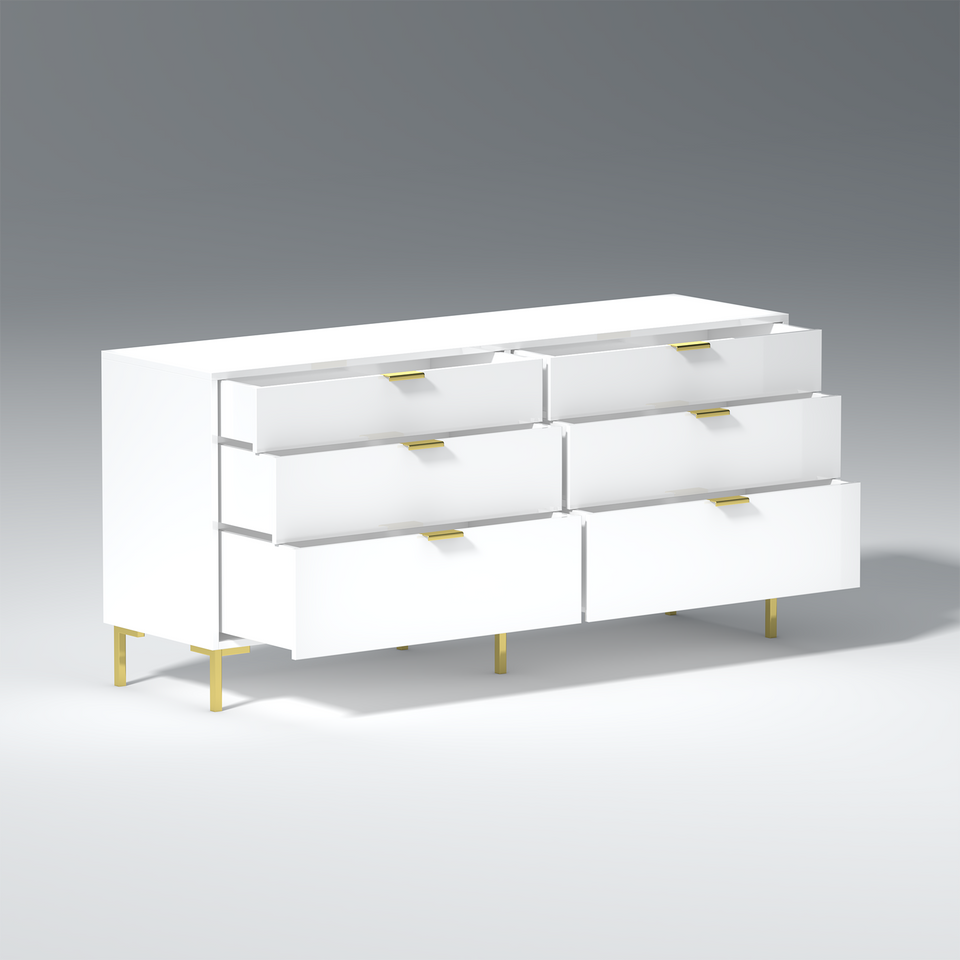 Grace MDF and Iron Wooden Dresser Table In White Color