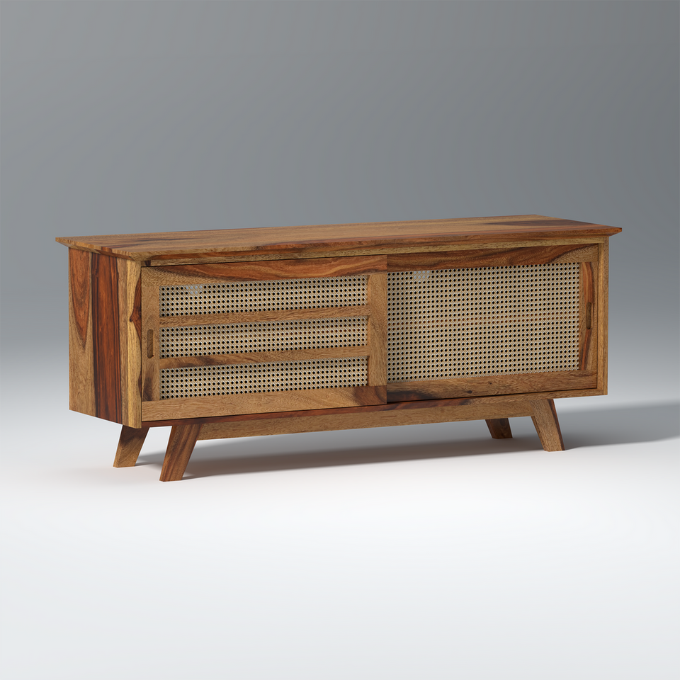 Sequoia Sheesham Wood TV Unit in Natural Honey Colour