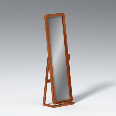 Dusk Sheesham Wood Mirror Frame in Honey Brown Color