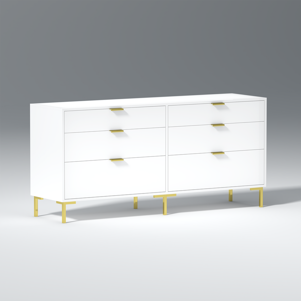 Grace MDF and Iron Wooden Dresser Table In White Color