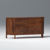 Allure Mango wood 6 Drawer Dresser In Light Walnut Color