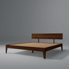 Pully Low Sheesham Wood Bed Light Rosewood Without Box Storage