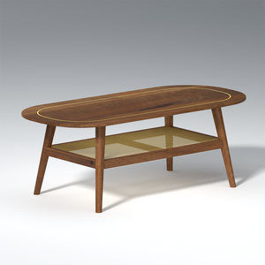 Aroma Sheesham Wood Coffee Table in Walnut Colour