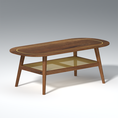 Aroma Sheesham Wood Coffee Table in Walnut Colour