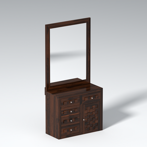 Eleca Sheesham Wood Dressing Table in Walnut color