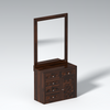 Eleca Sheesham Wood Dressing Table in Walnut color