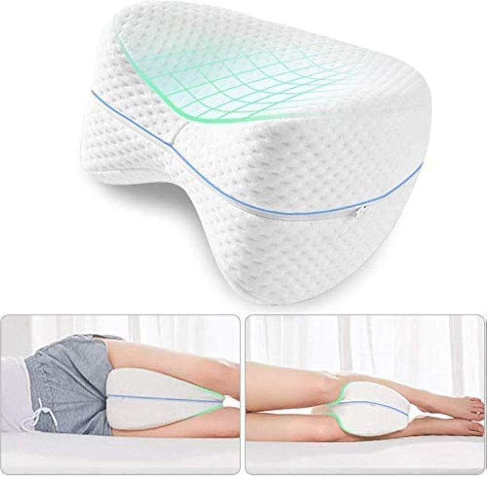 Wakeup India | Memory Foam Knee Pillow – Orthopedic Leg Pillow for Side Sleepers | Back Pain, Hip & Joint Support, Pregnancy Comfort