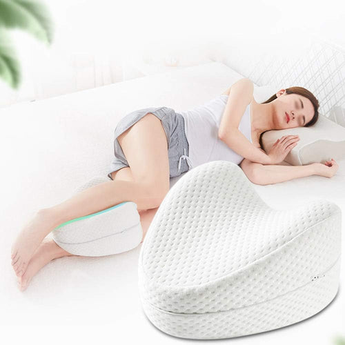 Wakeup India | Memory Foam Knee Pillow – Orthopedic Leg Pillow for Side Sleepers | Back Pain, Hip & Joint Support, Pregnancy Comfort