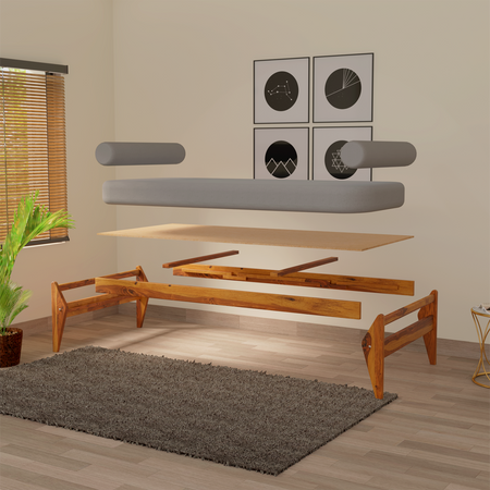 Sheesham Wood Foldable Daybed