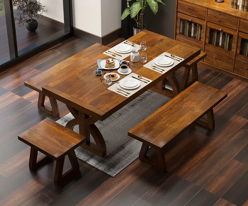 Nexlan Dining Table with Bench Set