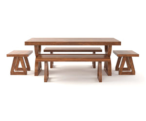 Nexlan Dining Table with Bench Set