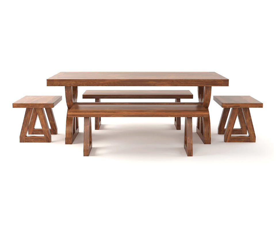 Nexlan Dining Table with Bench Set