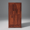 Pluto Sheesham Wood Wardrobe In Reddish Rosewood