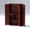 Prada 3 Door Engineered Wood Wardrobe In Mahogany