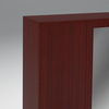 Prada 3 Door Engineered Wood Wardrobe In Mahogany