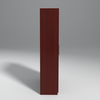 Prada 3 Door Engineered Wood Wardrobe In Mahogany