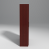 Prada 3 Door Engineered Wood Wardrobe In Mahogany