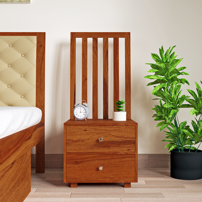Eleganz Sheesham Wood Bedside in Maharani Color