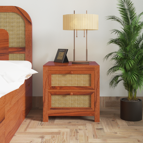 Zenitha Sheesham Wood Bedside in Maharani Color