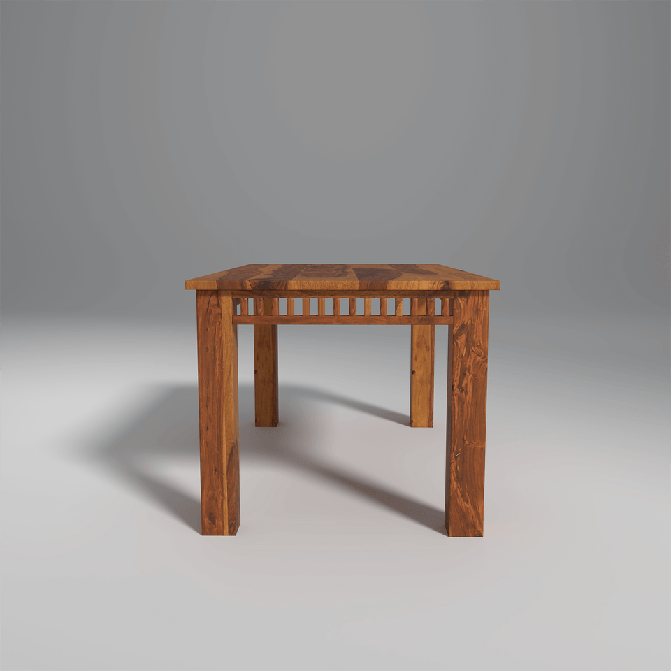 Axel Sheesham Wood Dining Table Set (6 seater) In Light Honey