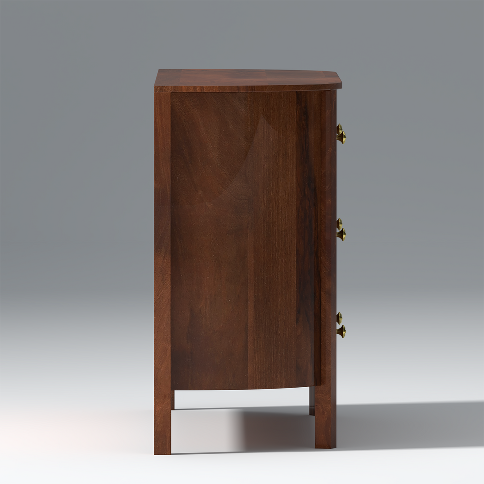Allure Mango wood 6 Drawer Dresser In Light Walnut Color