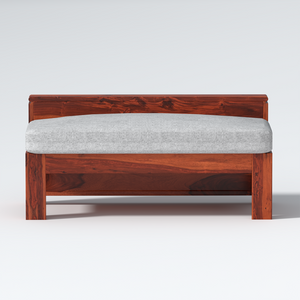 Eirini L Shape Sheesham Wood Sofa In Light Honey