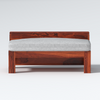 Eirini L Shape Sheesham Wood Sofa In Light Honey