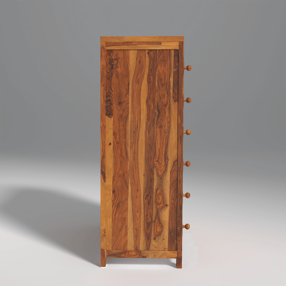 Arcadia Sheesham Wood Dresser In Light Honey 6 drawers
