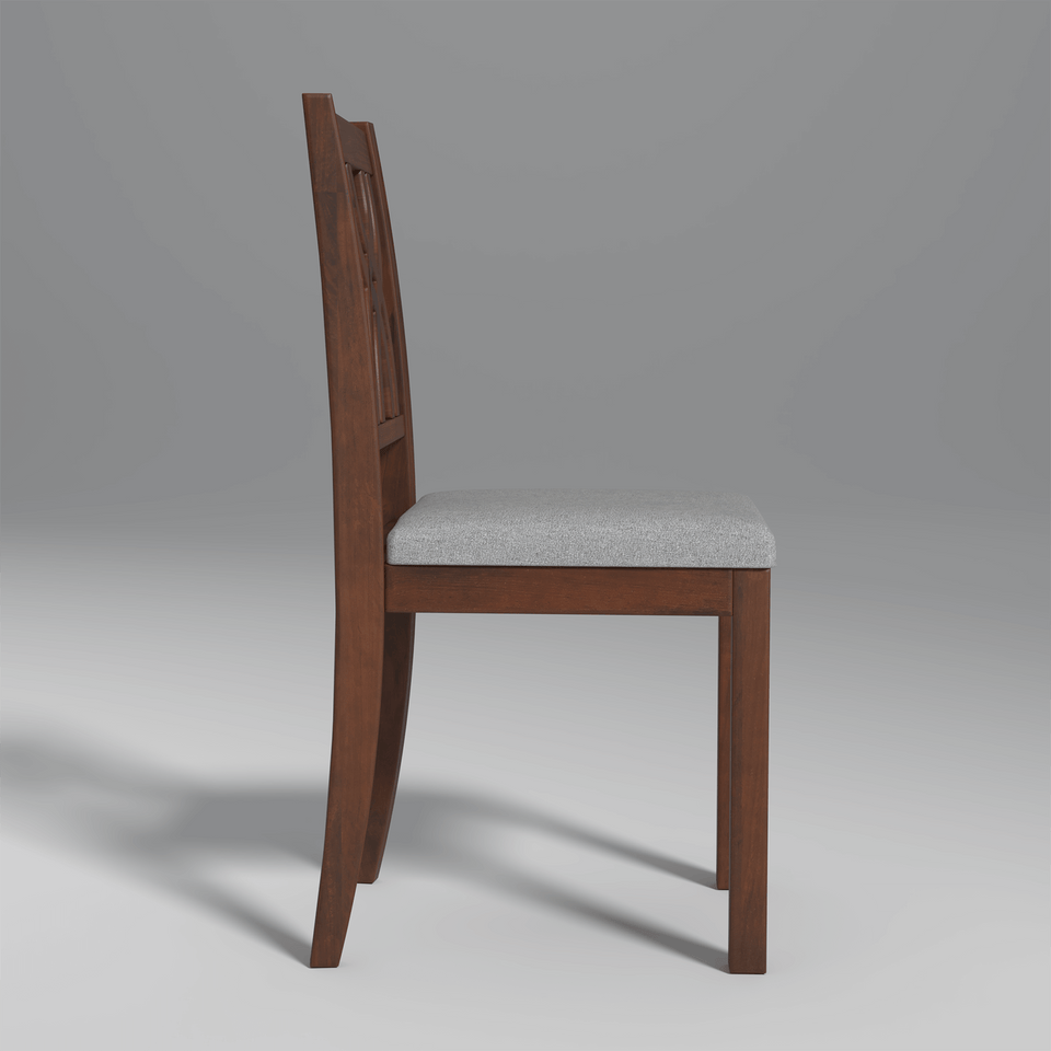 Oliver Mango Wood Set of 2 Chair In Walnut Finish